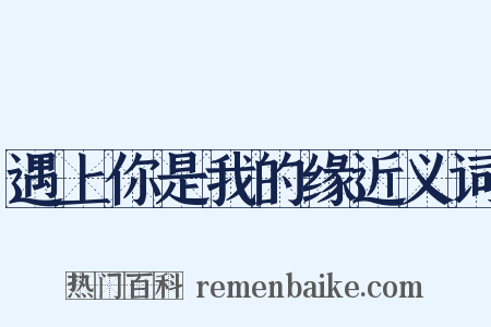 遇上你是我的缘近义词是什么意思的图片